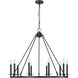 Florence 10 Light 36 inch Matte Black Chandelier Ceiling Light